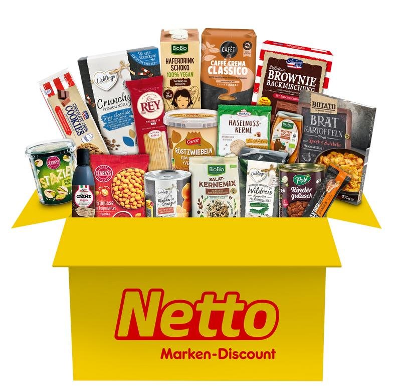 Netto XXL-Probierbox für nur 24,90 50% sparen - Mix aus 20 Artikeln aus dem Netto-Eigenmarkensortiment Marken-Discount